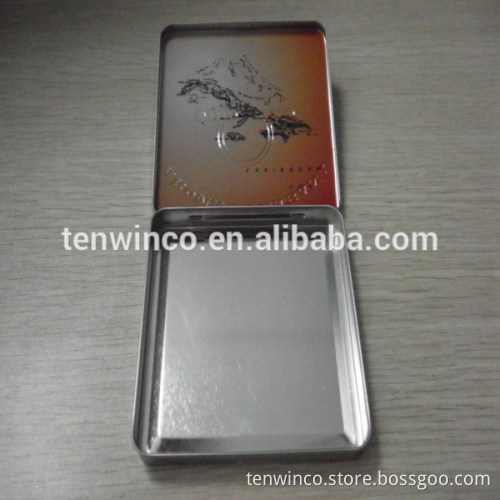 square cigarettes tin box with hinge